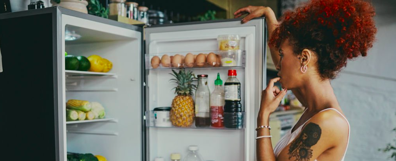 Fridge with food